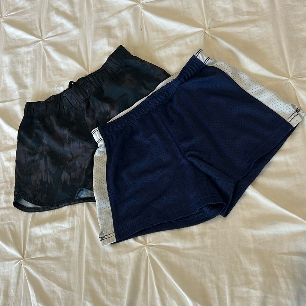 Lot of 2 Girls Running Shorts Size Large 10-12 Old Navy Dry Cool & Justice